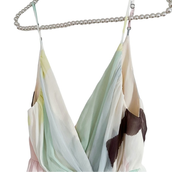 ALICE + OLIVIA Abstract Watercolor Print Mini Dress Size XS - Picture 2 of 9